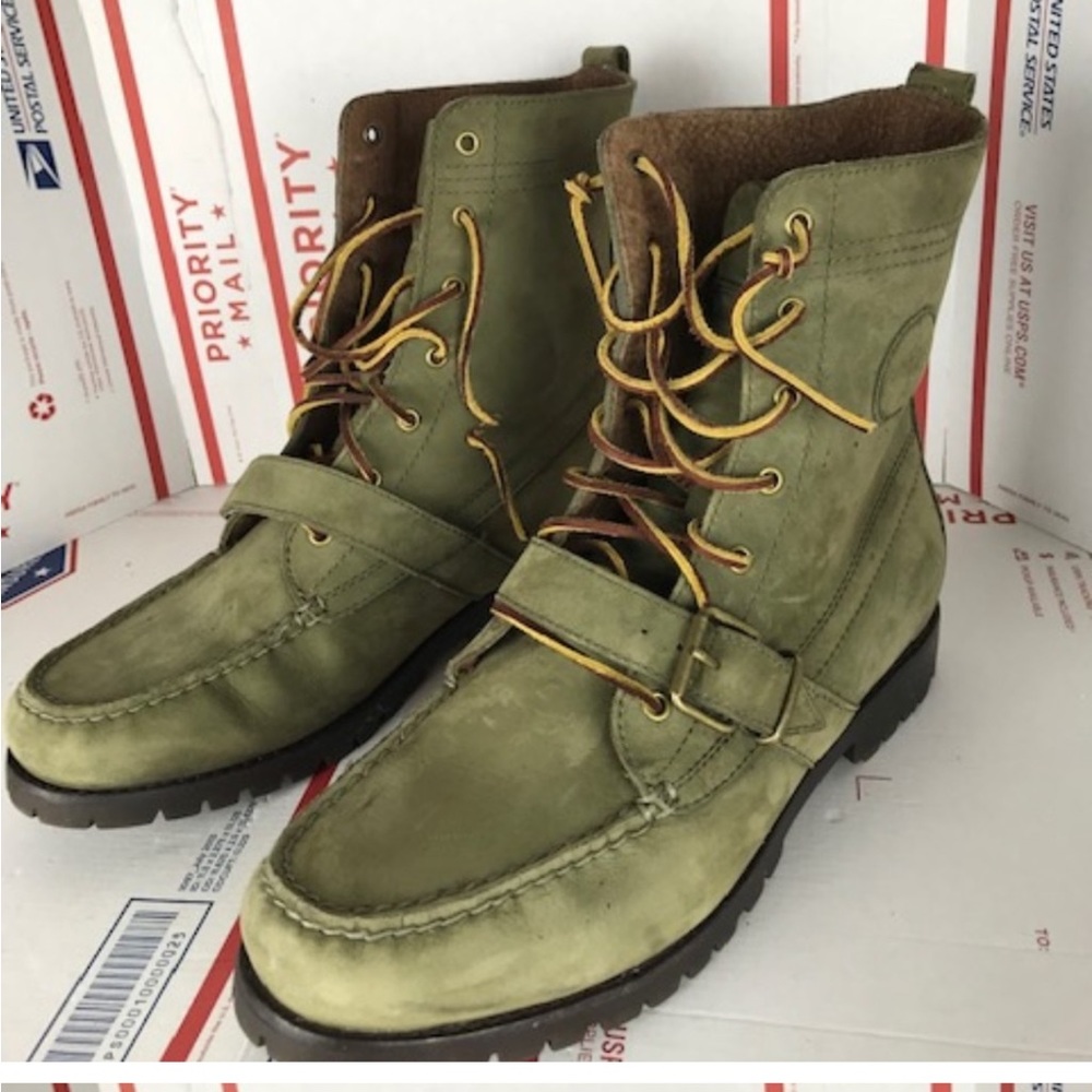Polo Ralph Lauren Green suede Ranger boots men’s 9